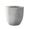 13 In. D round Raw Concrete Modern Planter, Outdoor Flower Pot, Plant Pot with Drainage Hole, Plug for Garden